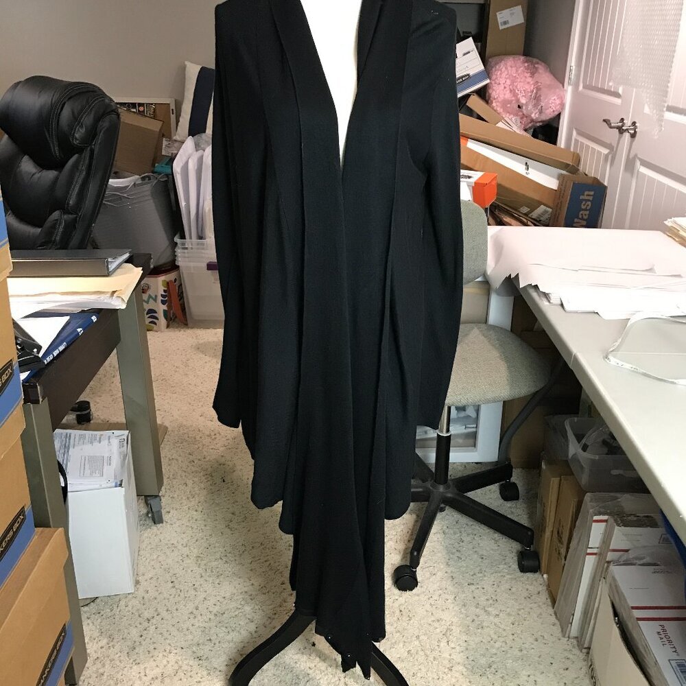 Women's Nordstrom Lingerie Black Wrap Robe/ Size L